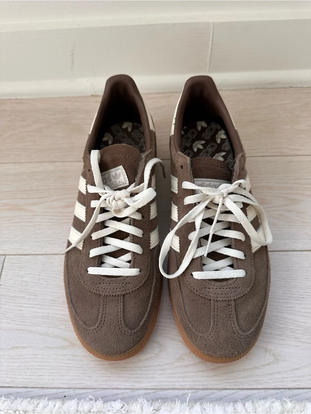 adidas Spezial Brown Suede Sneakers with White Stripes 8.5